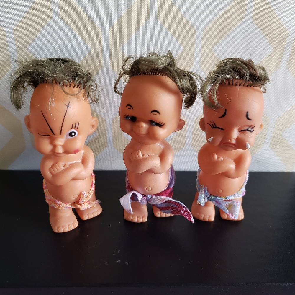 VTG |  TAIWAN MOODY CUTIES - Rubber Standing Dolls